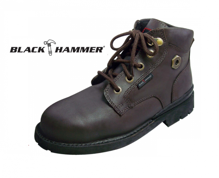 BLACK HAMMER GENUINE LEATHER SERIES LACE UP SAFETY SHOE BH4660 HB